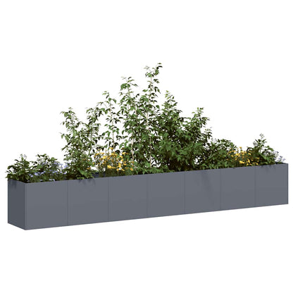 Plantenbak 280x40x40 cm koudgewalst staal antracietkleurig