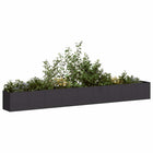 Planter 360x40x40 cm cold-rolled steel black