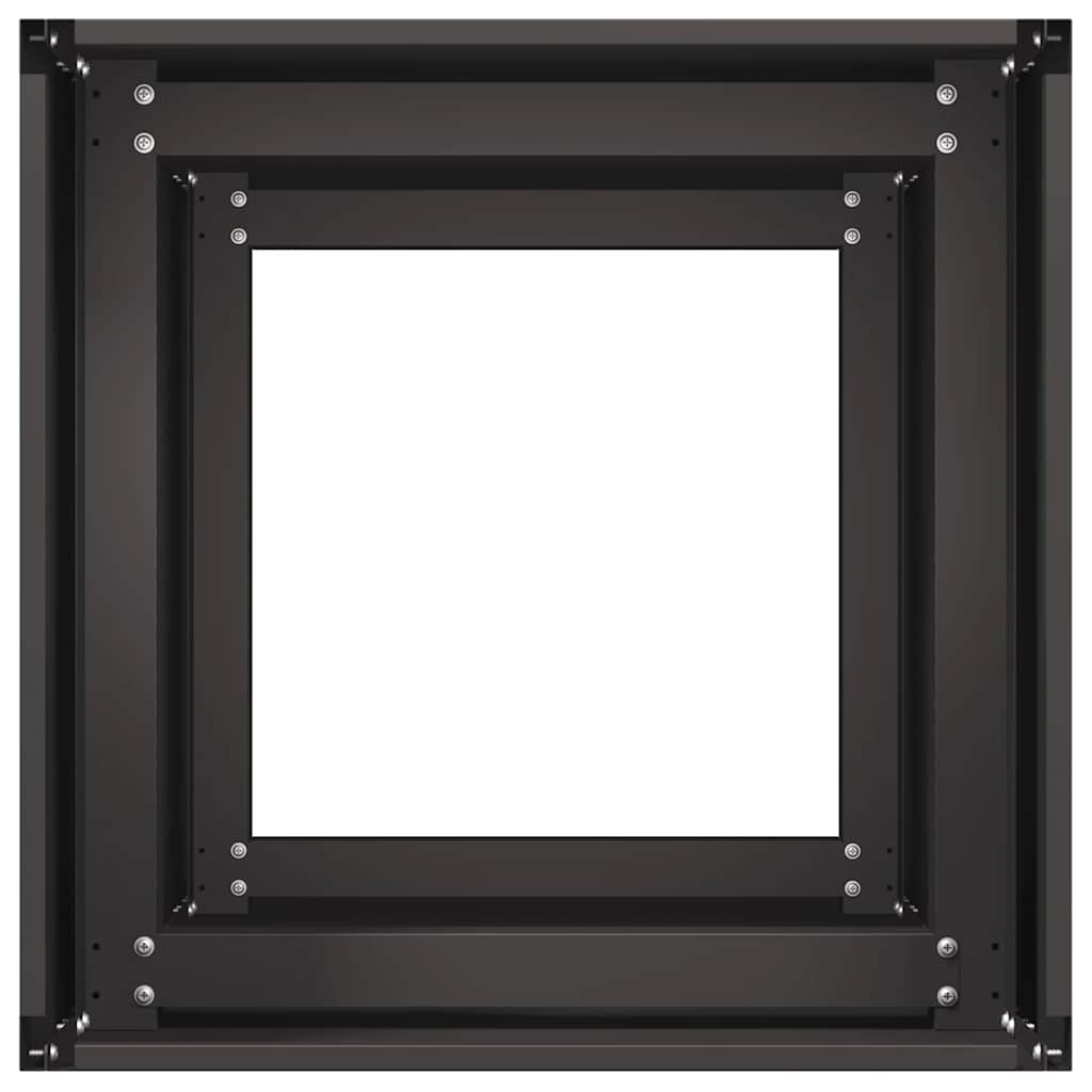 Plantenbak 40x40x80 cm koudgewalst staal zwart