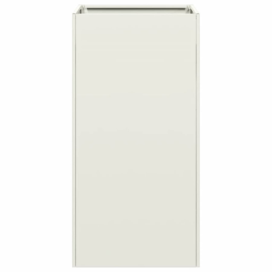 Plantenbak 40x40x80 cm koudgewalst staal wit