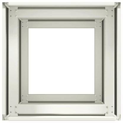 Plantenbak 40x40x80 cm koudgewalst staal wit