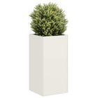 Planter 40x40x80 cm cold-rolled steel white
