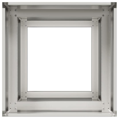 Plantenbak Roestvrij Staal 40 x 40 x 80 cm