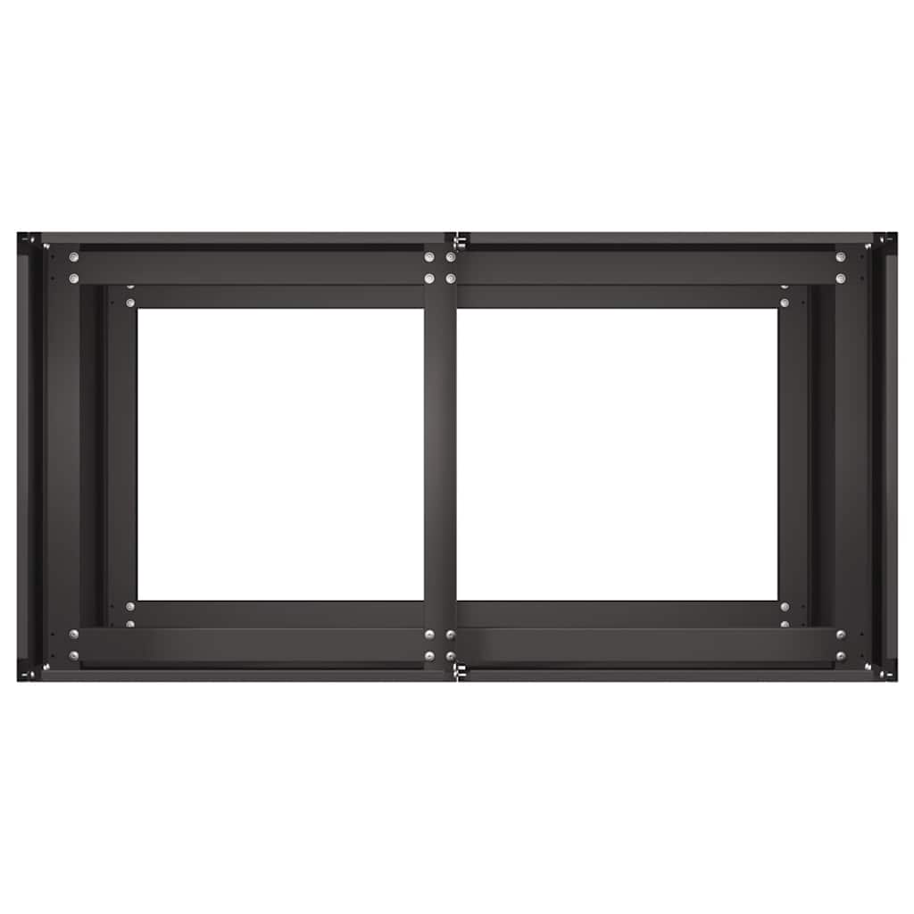 Plantenbak 80x40x80 cm koudgewalst staal zwart