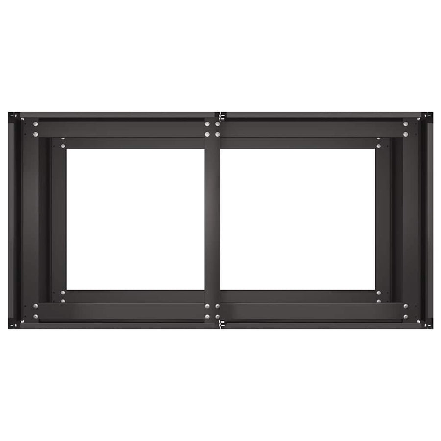 Plantenbak 80x40x80 cm koudgewalst staal zwart