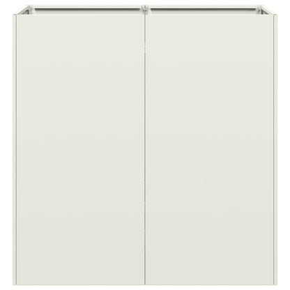 Plantenbak 40x40x80 cm koudgewalst staal wit