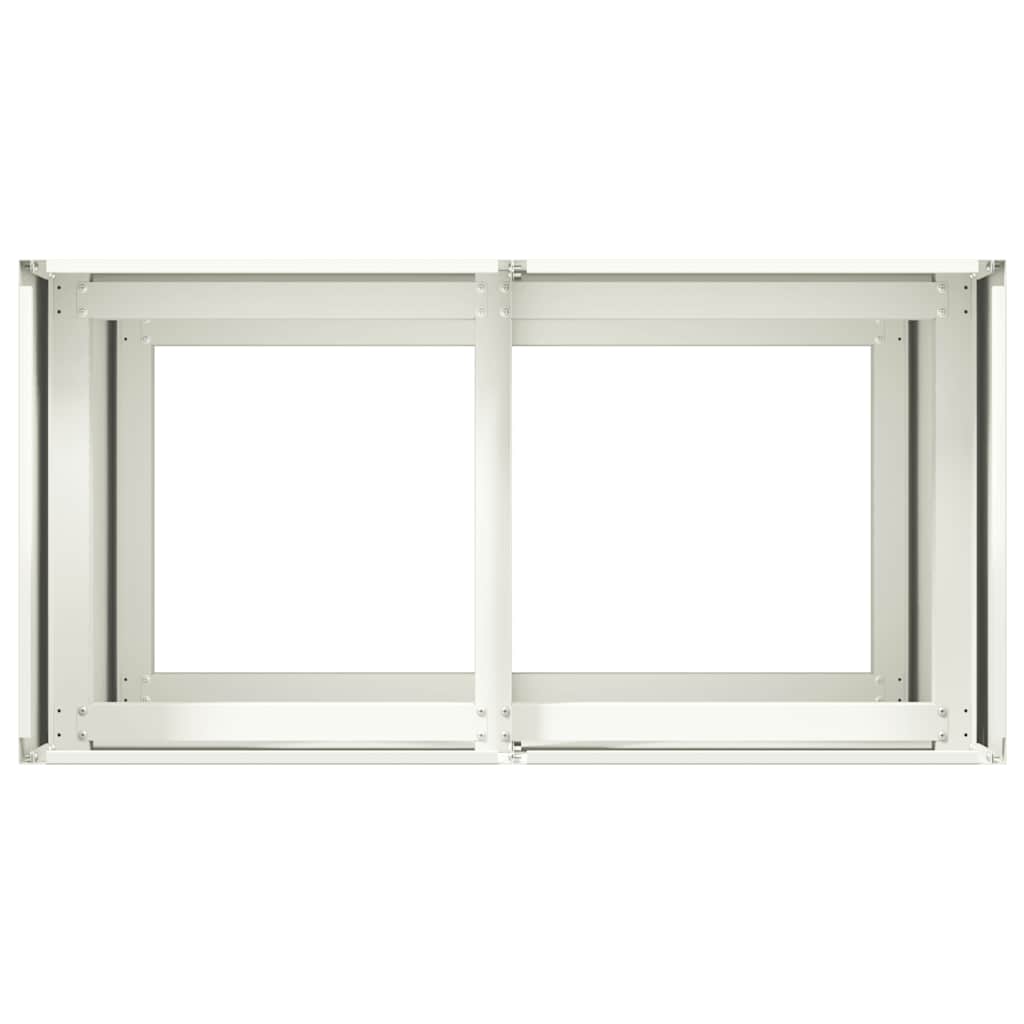 Plantenbak 40x40x80 cm koudgewalst staal wit