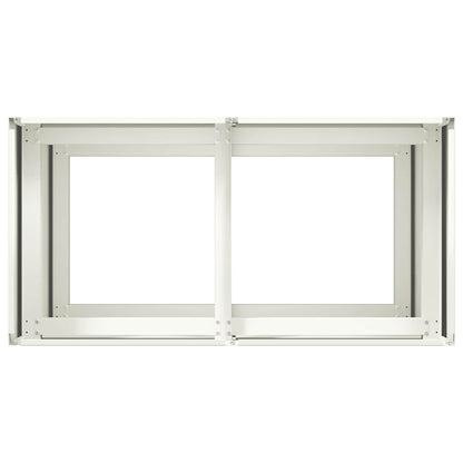 Plantenbak 40x40x80 cm koudgewalst staal wit