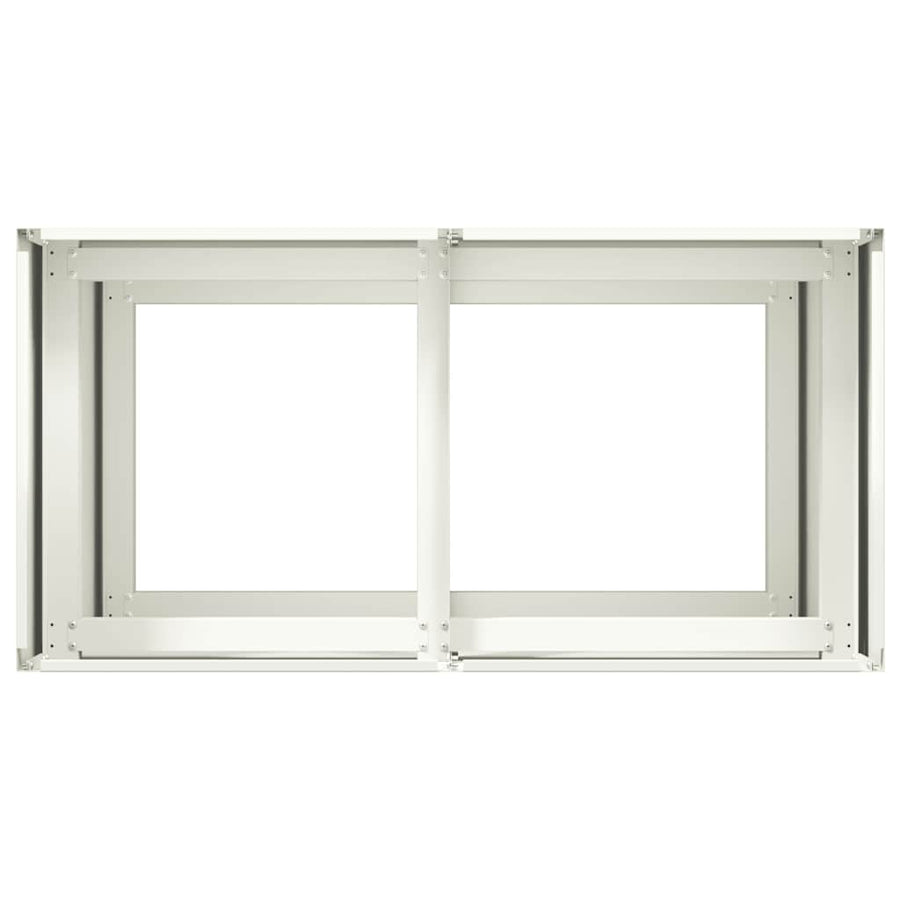 Plantenbak 40x40x80 cm koudgewalst staal wit