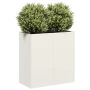Plantenbak 40x40x80 cm staal wit