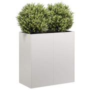 Plantenbak roestvrij staal 80x40x80 cm zilver