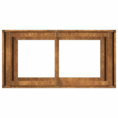 Plantenbak roestig 80x40x80 cm weervast staal