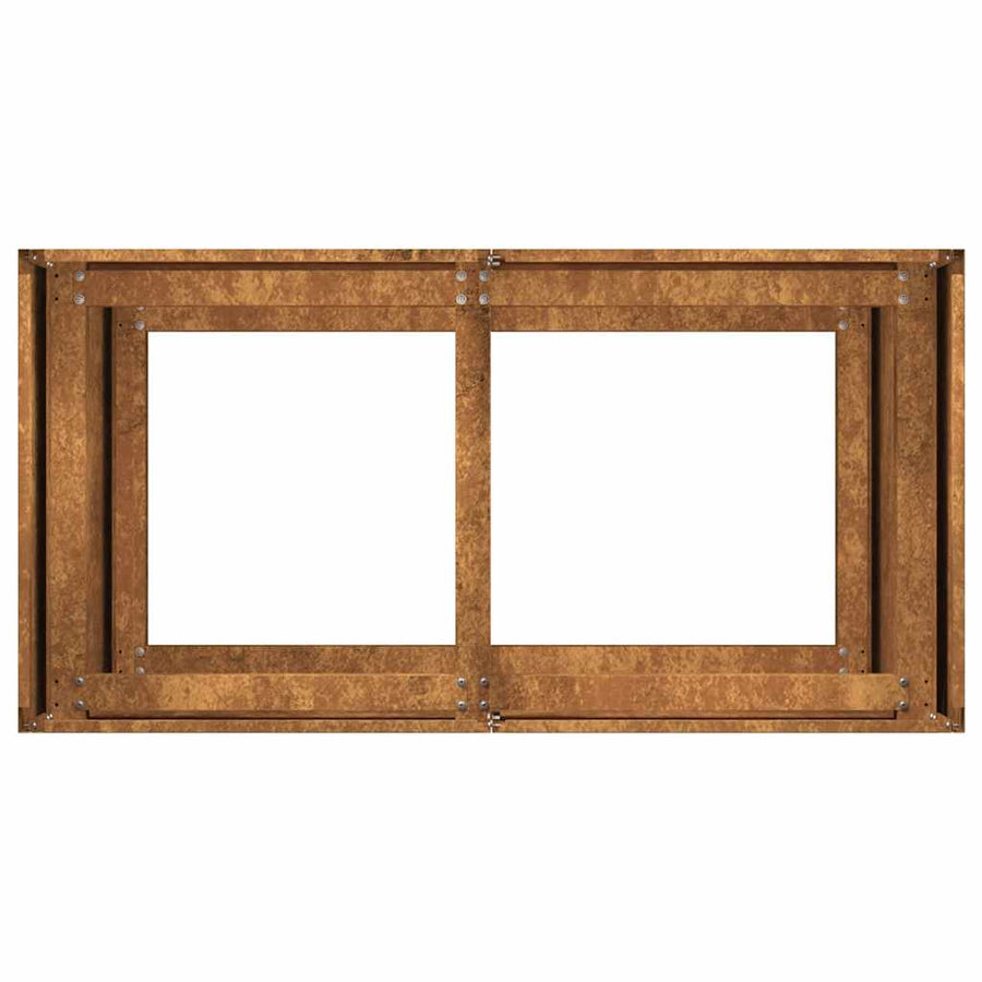 Plantenbak roestig 80x40x80 cm weervast staal