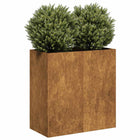 Rusty planter 80x40x80 cm weatherproof steel