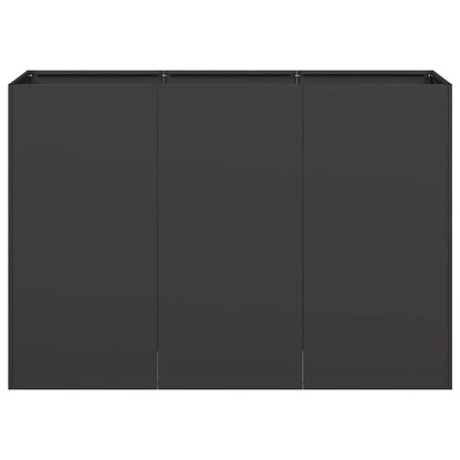Plantenbak 120x40x80 cm koudgewalst staal zwart