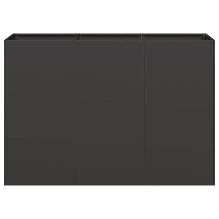 Plantenbak 120x40x80 cm koudgewalst staal zwart
