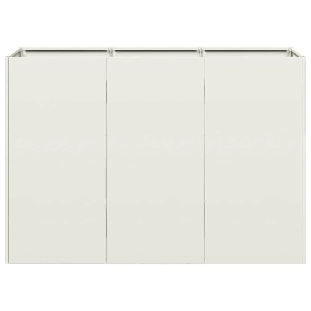 Plantenbak 120x40x80 cm koudgewalst staal wit