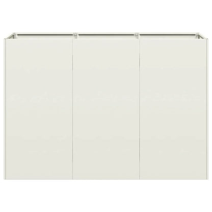 Plantenbak 120x40x80 cm koudgewalst staal wit