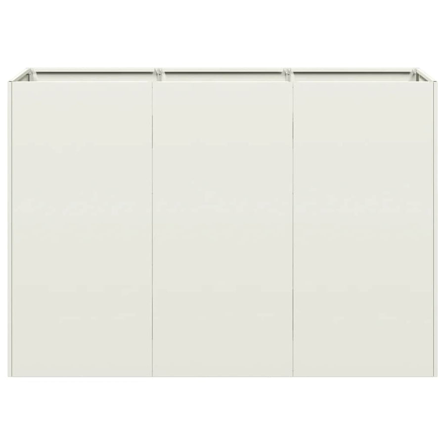Plantenbak 120x40x80 cm koudgewalst staal wit