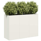 Planter 120x40x80 cm cold rolled steel white