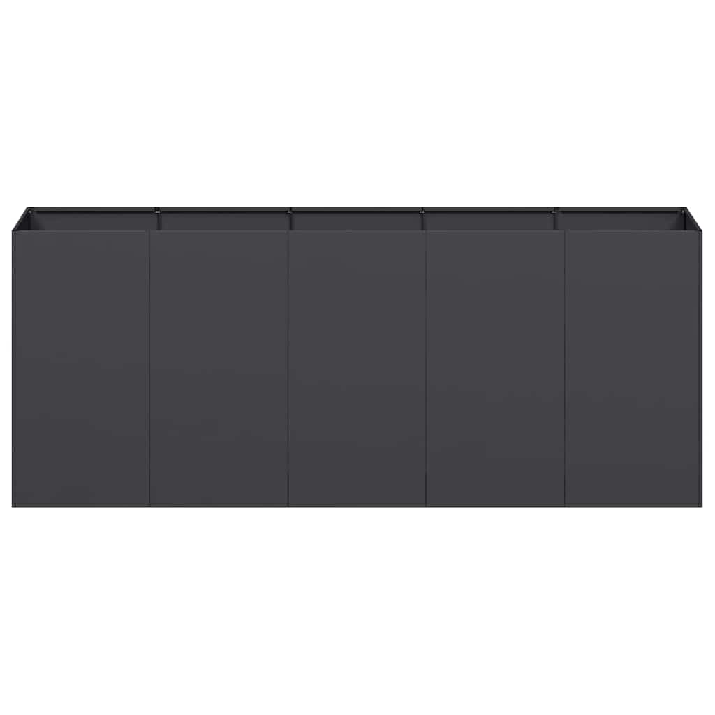 Plantenbak 200x40x80 cm koudgewalst staal zwart
