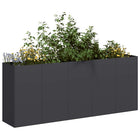Plantenbak 200x40x80 cm staal zwart