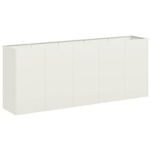 Plantenbak 200x40x80 cm koudgewalst staal wit