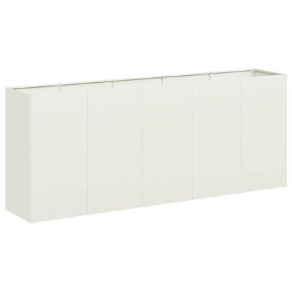 Plantenbak 200x40x80 cm koudgewalst staal wit