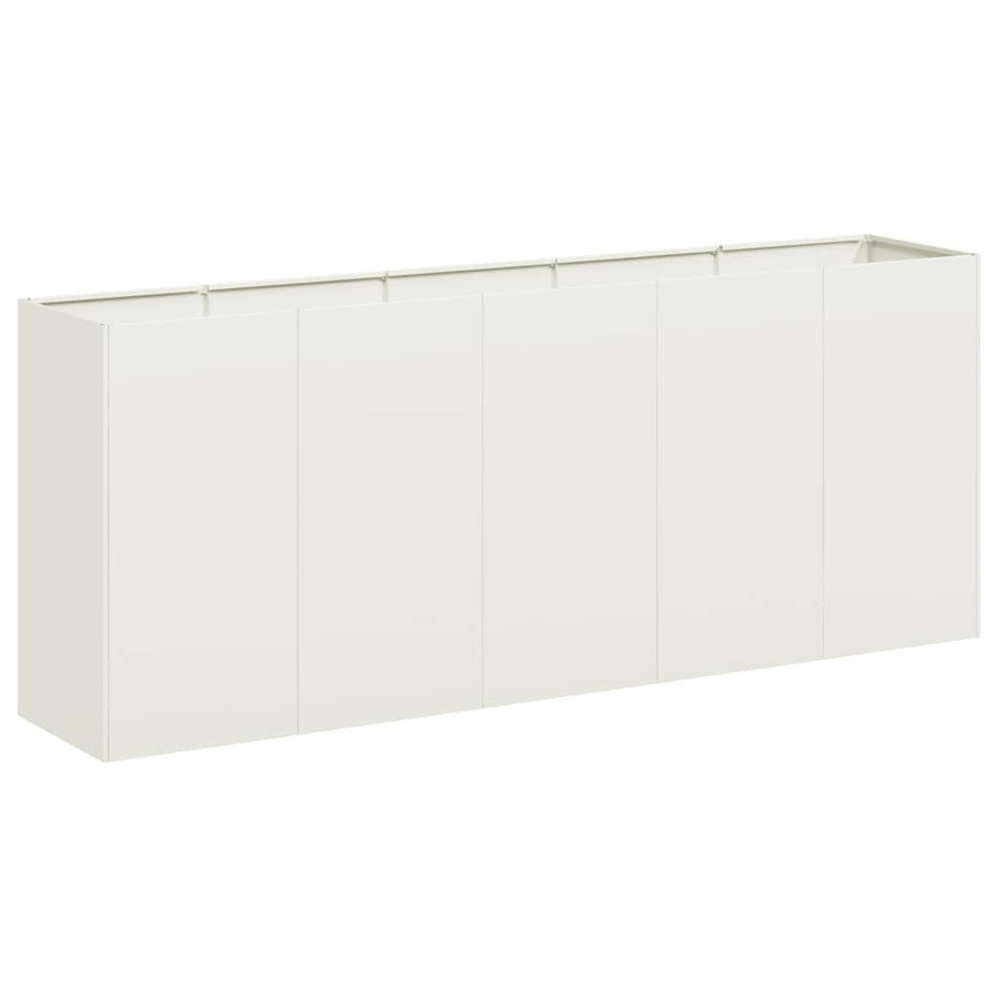 Plantenbak 200x40x80 cm koudgewalst staal wit