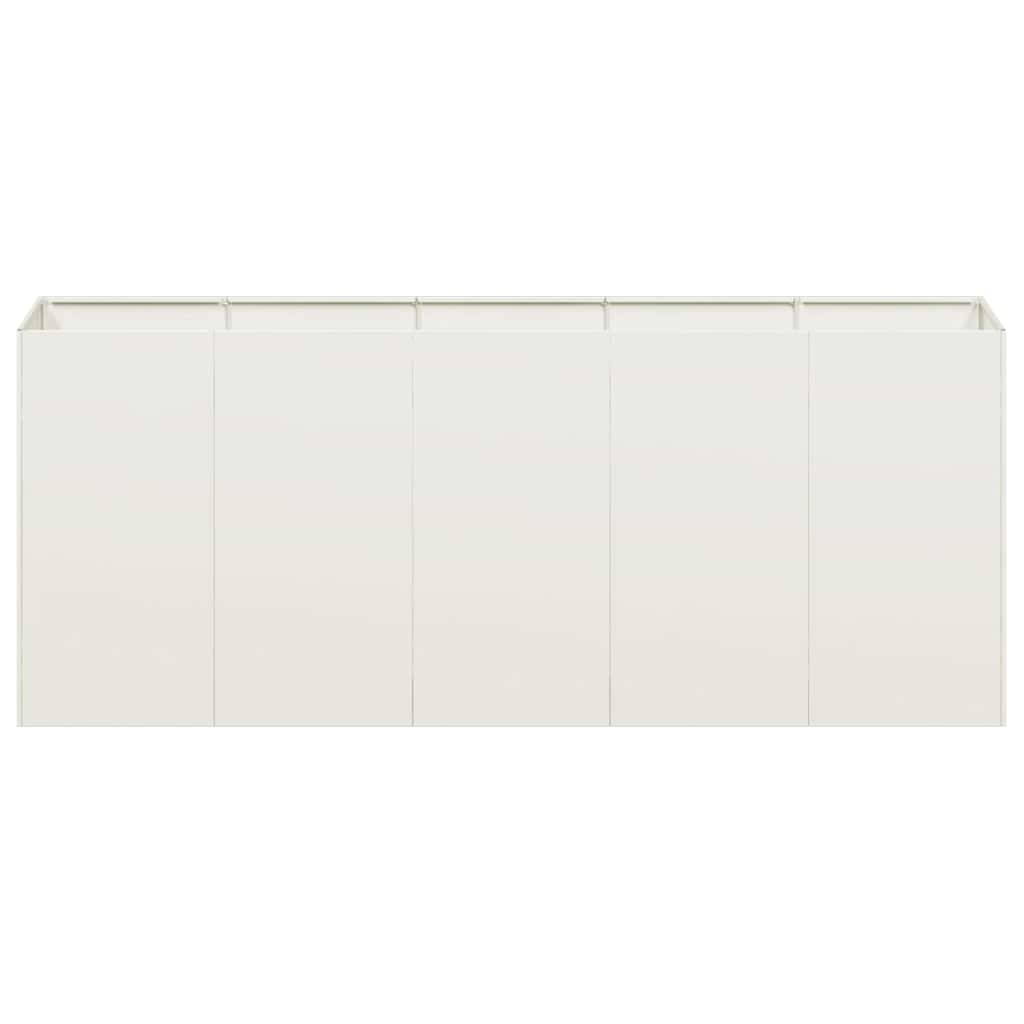 Plantenbak 200x40x80 cm koudgewalst staal wit