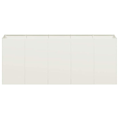 Plantenbak 200x40x80 cm koudgewalst staal wit