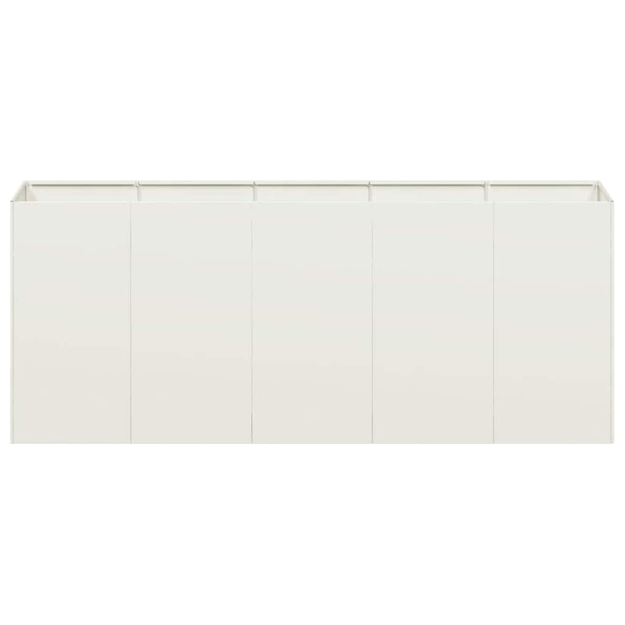 Plantenbak 200x40x80 cm koudgewalst staal wit