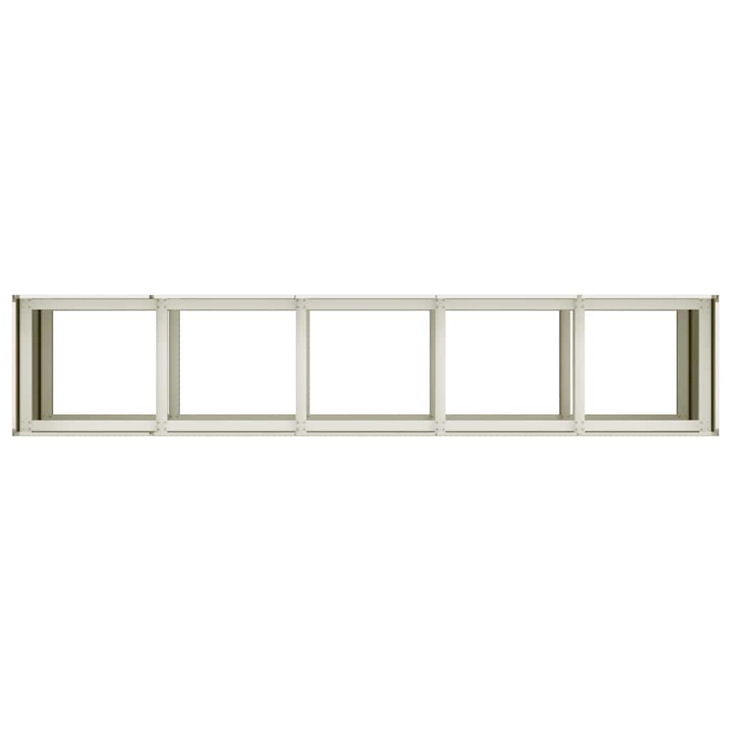 Plantenbak 200x40x80 cm koudgewalst staal wit