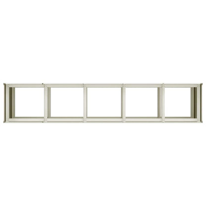 Plantenbak 200x40x80 cm koudgewalst staal wit