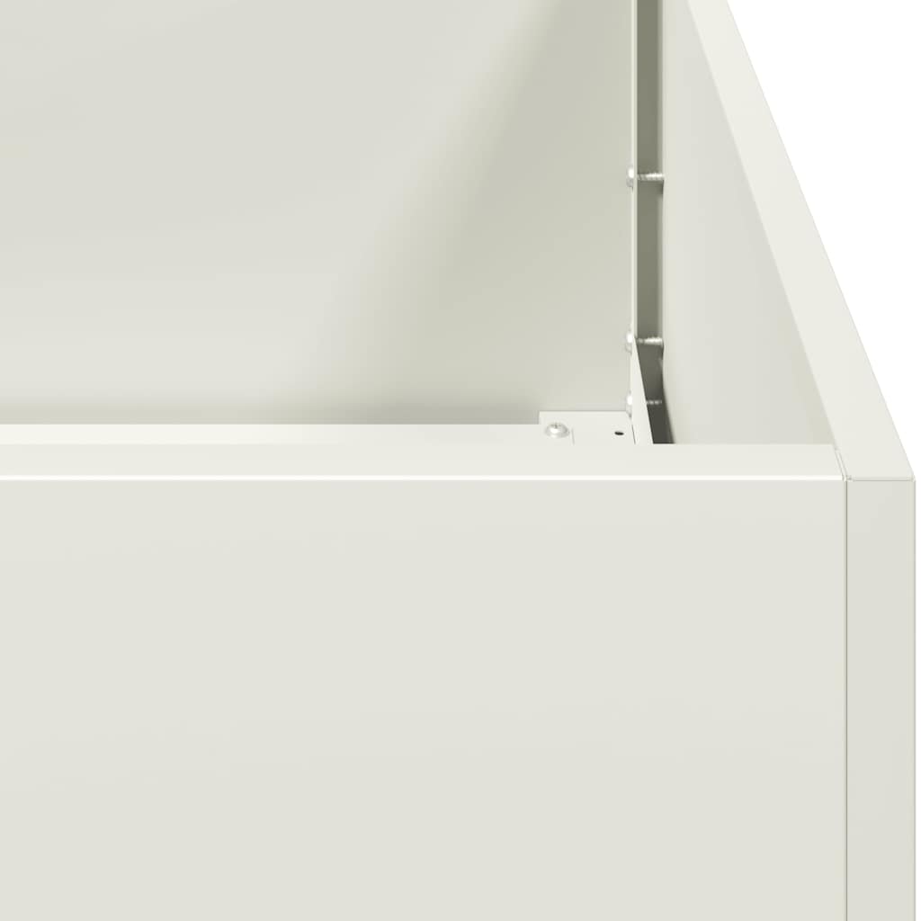 Plantenbak 200x40x80 cm koudgewalst staal wit