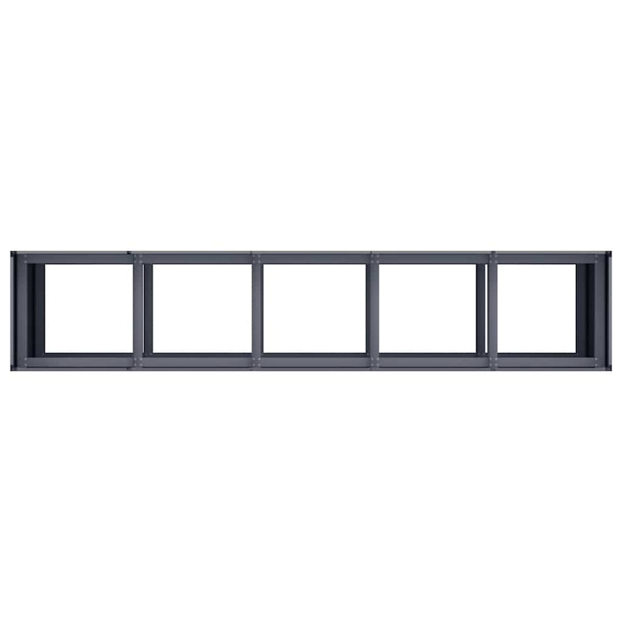 Plantenbak 200x40x80 cm koudgewalst staal antracietkleurig
