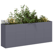 Planter 200x40x80 cm cold-rolled steel anthracite