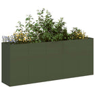 Plantenbak 200x40x80 cm staal olijfgroen