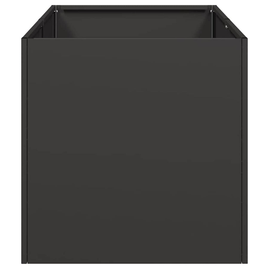 Plantenbak 40x80x40 cm koudgewalst staal zwart