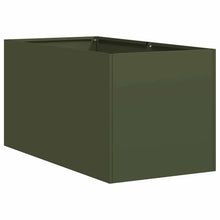 Plantenbak 40x80x40 cm koudgewalst staal olijfgroen