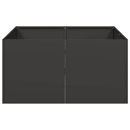 Plantenbak 80x80x40 cm koudgewalst staal zwart