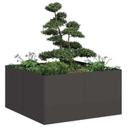 Planter 80x80x40 cm cold-rolled steel black