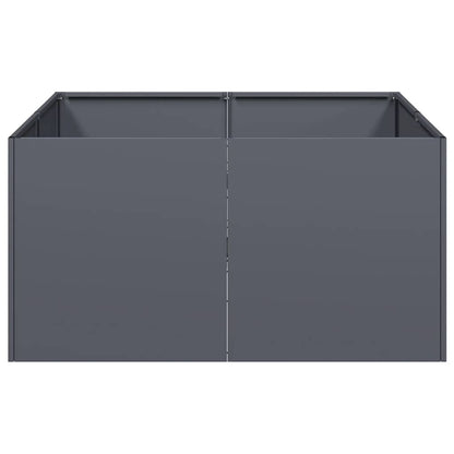 Plantenbak 80x80x40 cm koudgewalst staal antracietkleurig