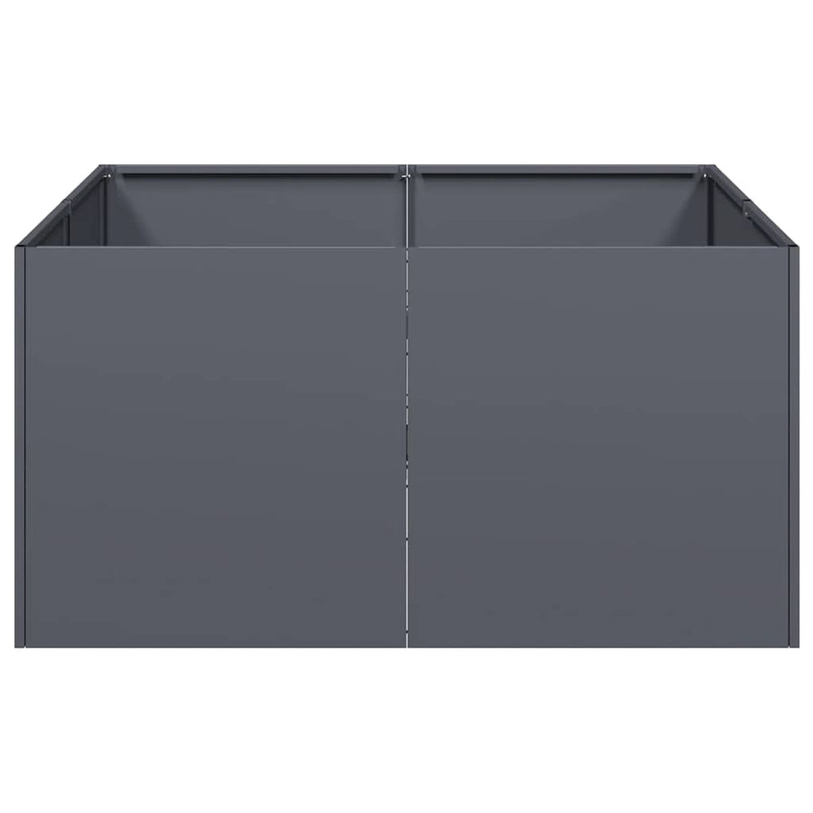 Plantenbak 80x80x40 cm koudgewalst staal antracietkleurig