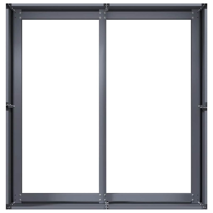 Plantenbak 80x80x40 cm koudgewalst staal antracietkleurig