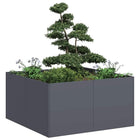 Planter 80x80x40 cm cold-rolled steel anthracite