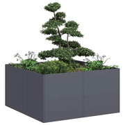 Planter 80x80x40 cm cold-rolled steel anthracite