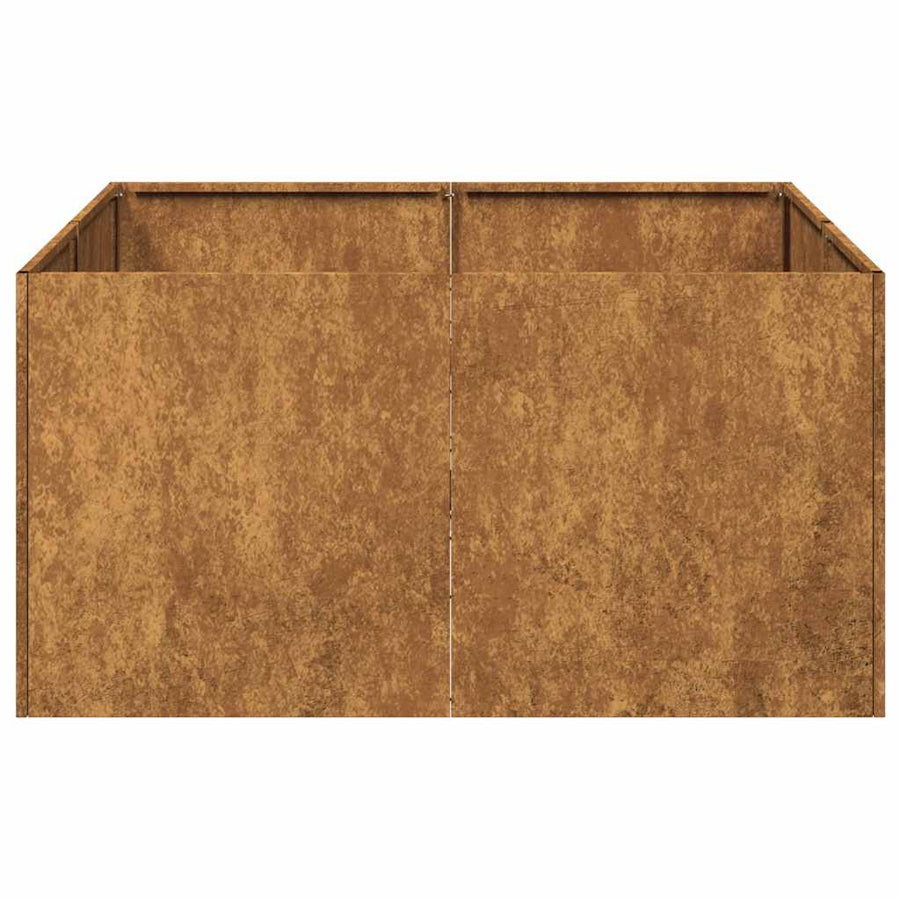 Plantenbak roestig 80x80x40 cm weervast staal