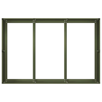 Plantenbak 120x80x40 cm staal olijfgroen