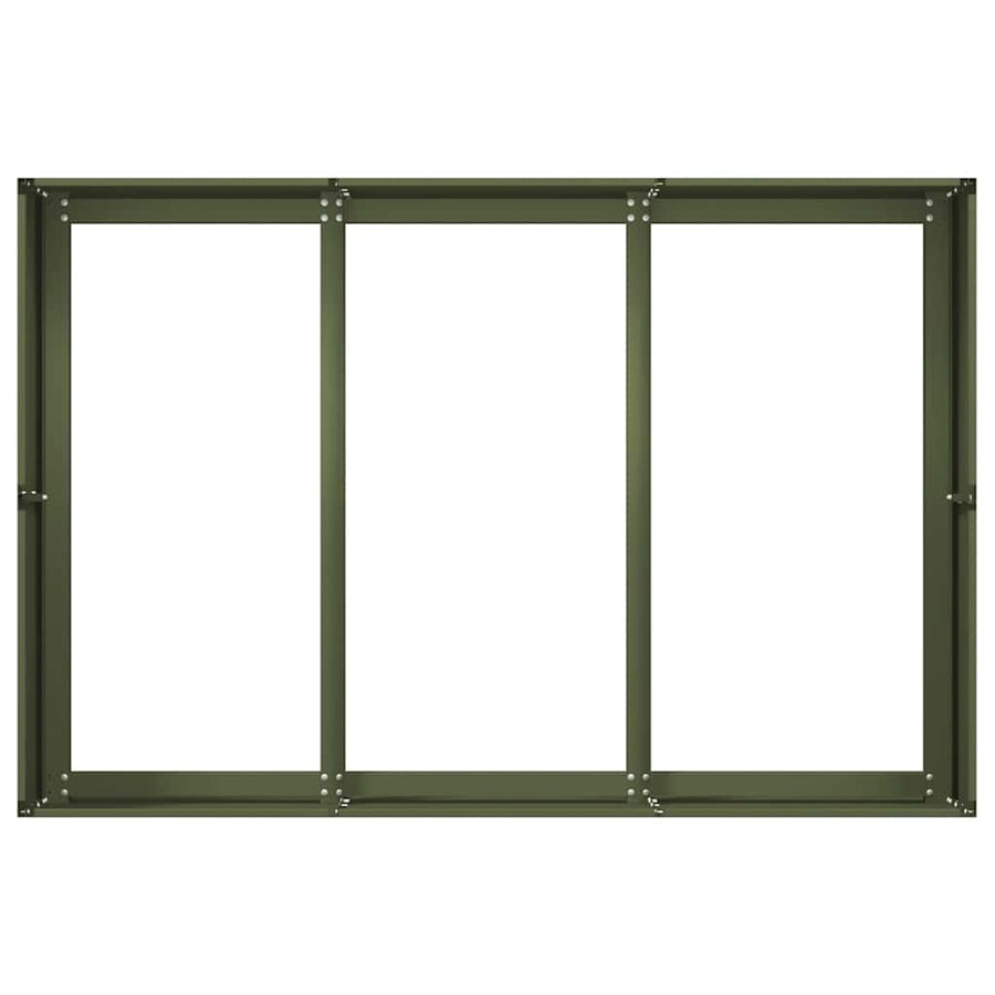 Plantenbak 120x80x40 cm staal olijfgroen